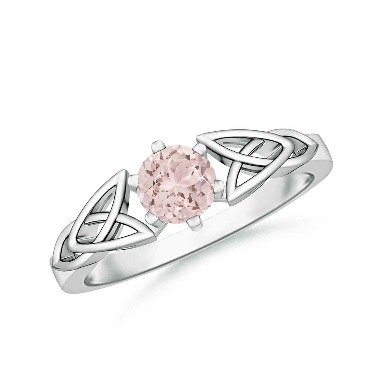 A - Morganite / 0.42 CT / 14 KT White Gold