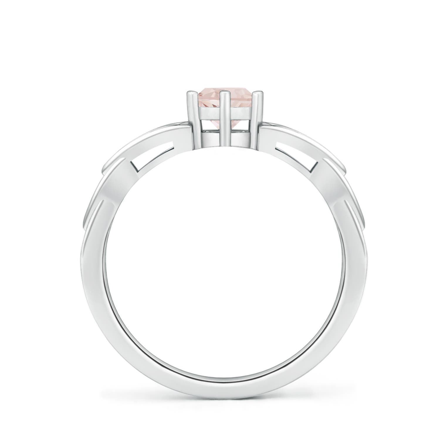 A - Morganite / 0.42 CT / 14 KT White Gold