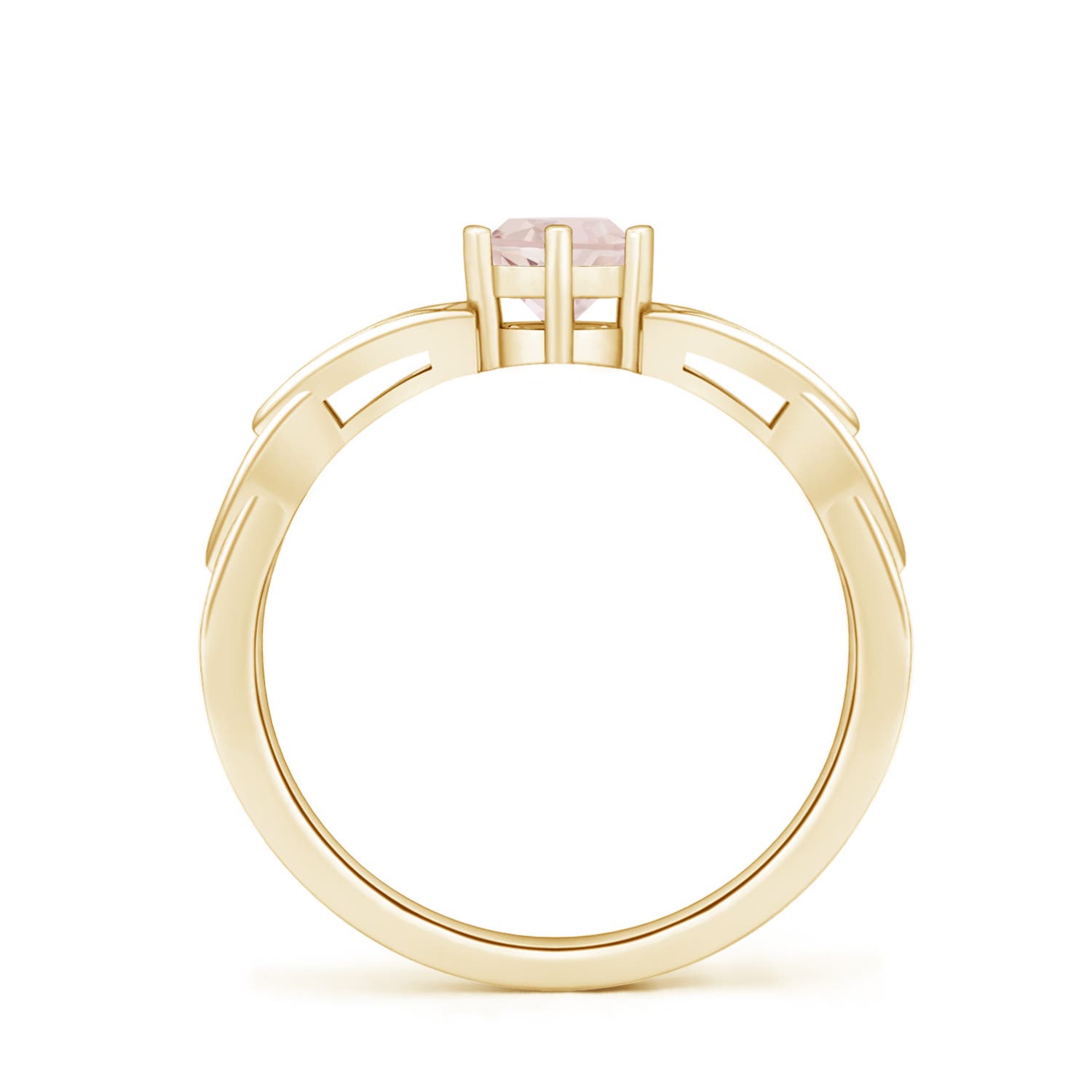 A - Morganite / 0.42 CT / 14 KT Yellow Gold