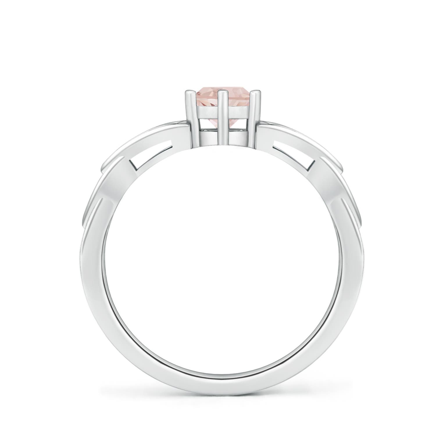 AA - Morganite / 0.42 CT / 14 KT White Gold