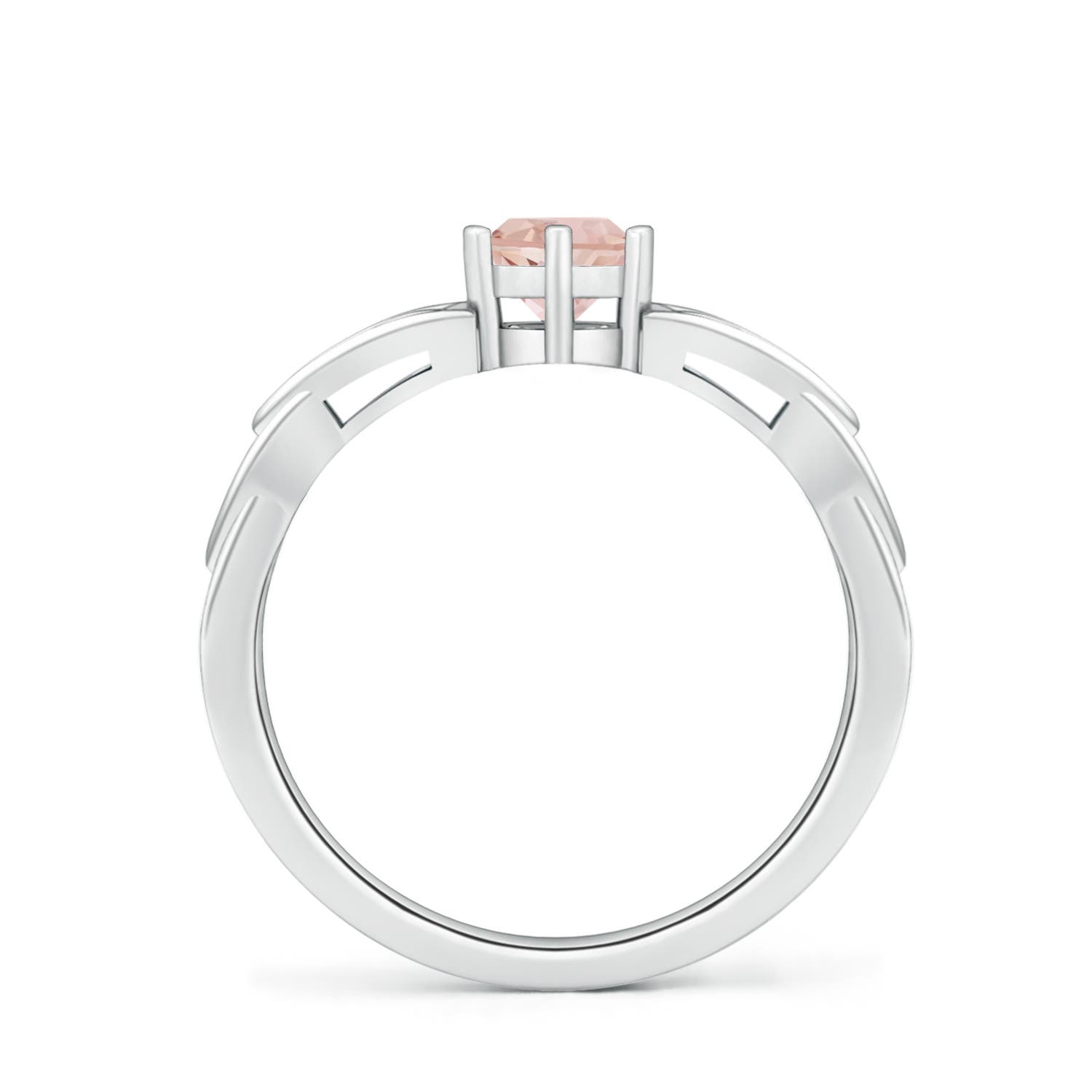 AAA - Morganite / 0.42 CT / 14 KT White Gold