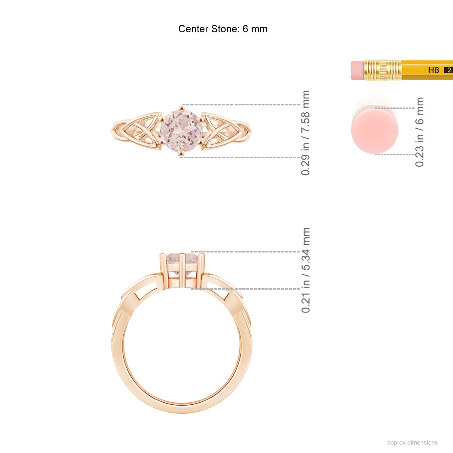 A - Morganite / 0.7 CT / 14 KT Rose Gold