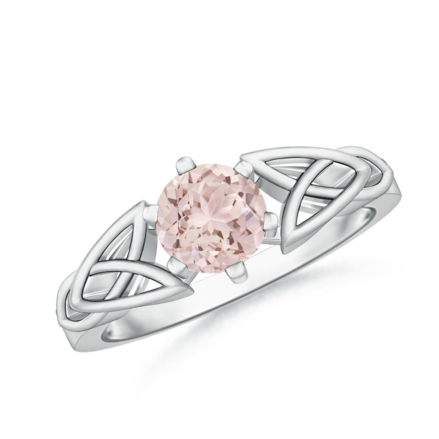 A - Morganite / 0.7 CT / 14 KT White Gold