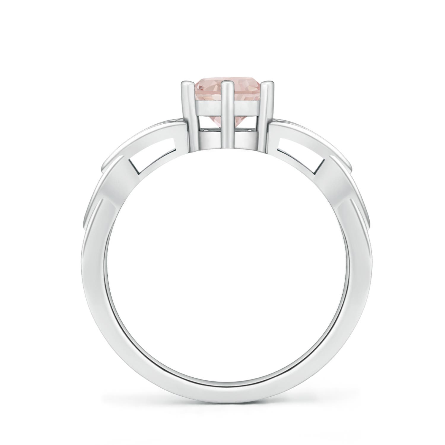 A - Morganite / 0.7 CT / 14 KT White Gold