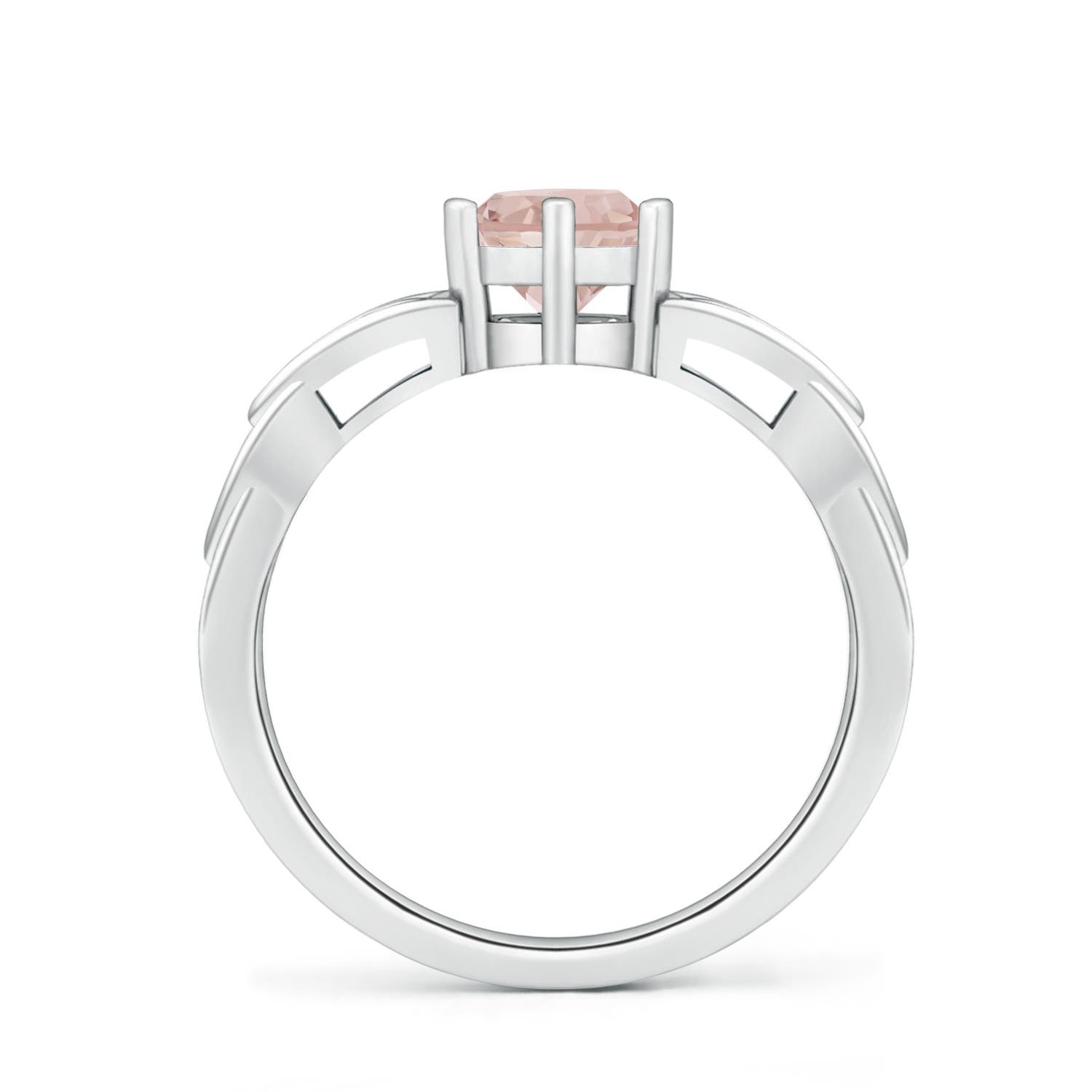 AA - Morganite / 0.7 CT / 14 KT White Gold