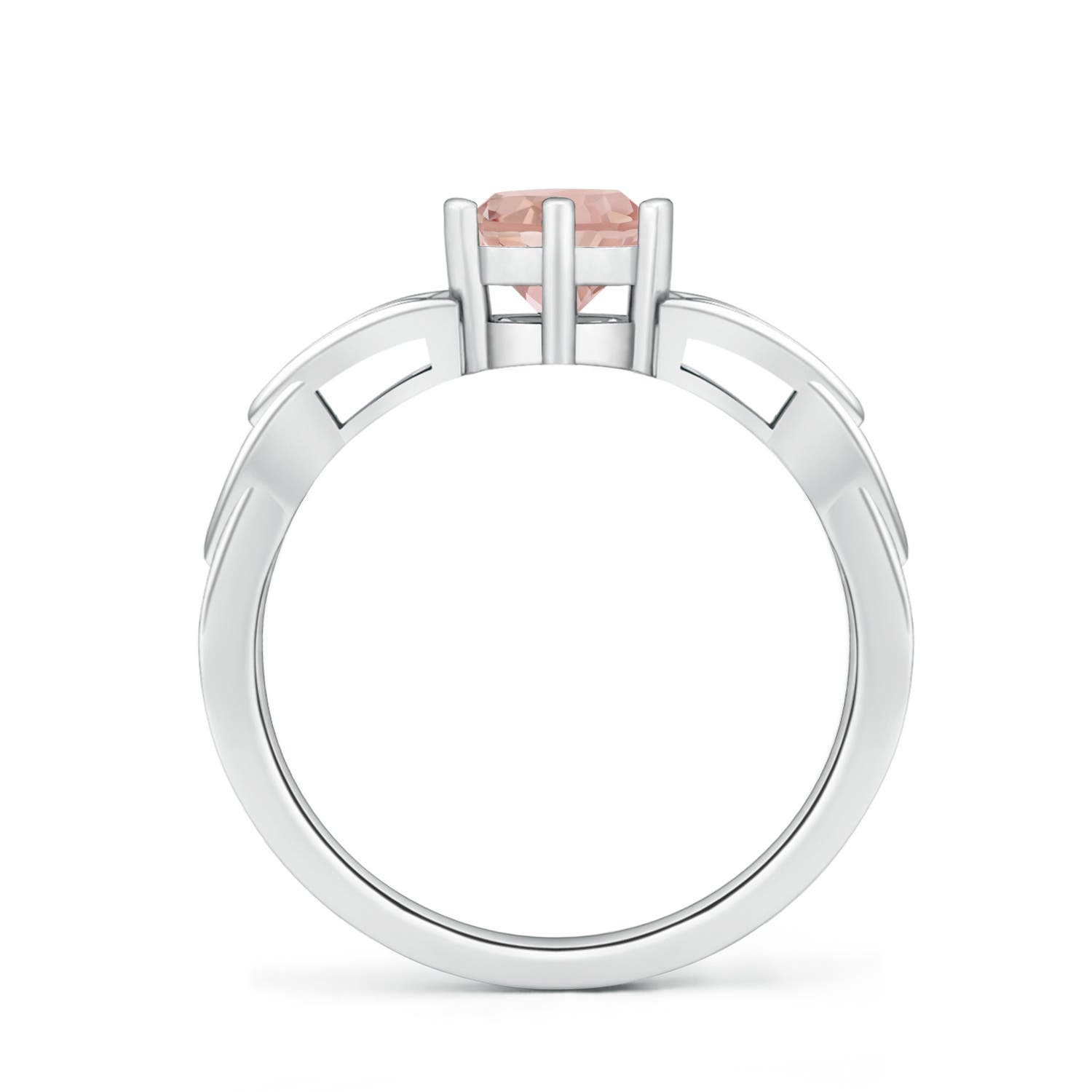 AAA - Morganite / 0.7 CT / 14 KT White Gold