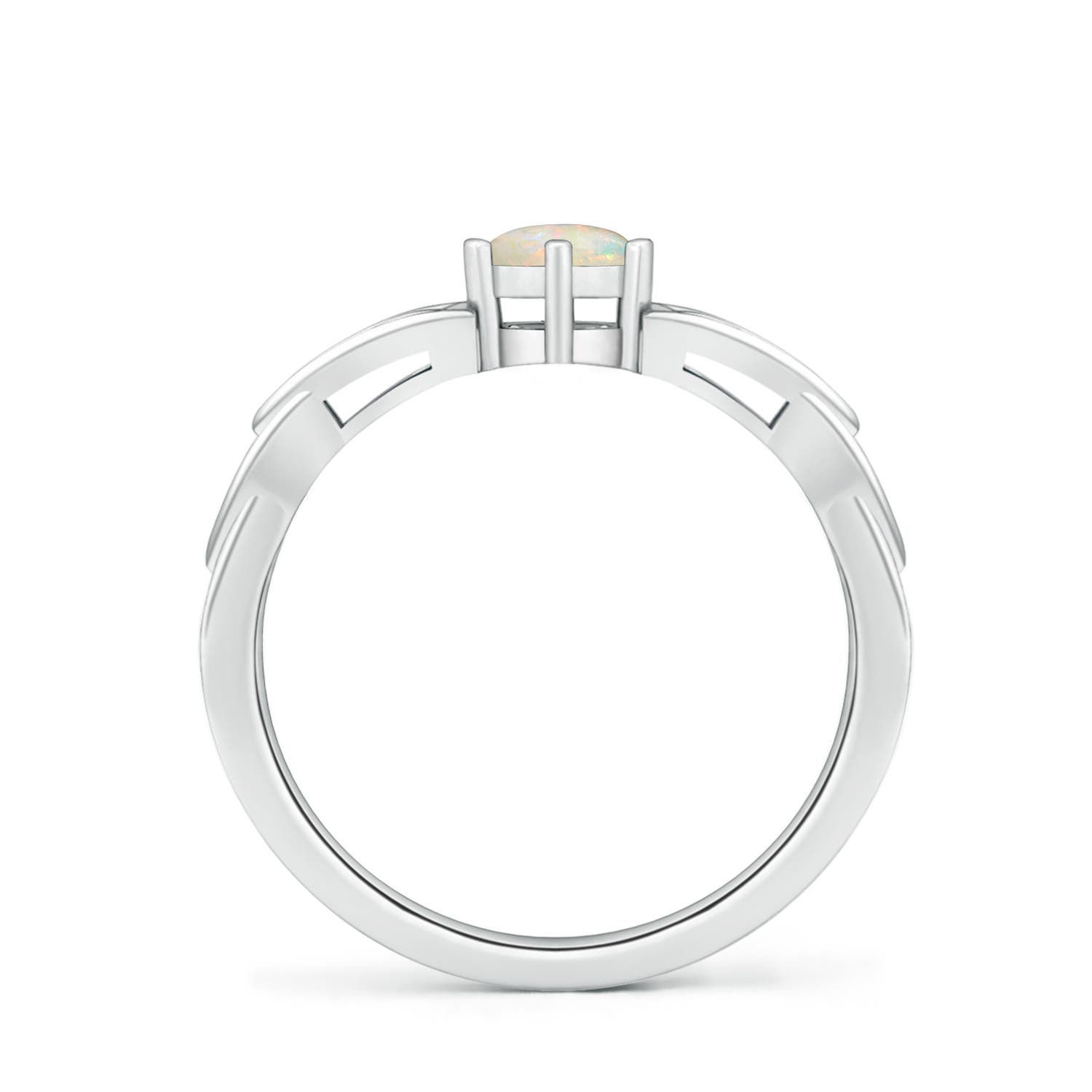 AAAA - Opal / 0.33 CT / 14 KT White Gold