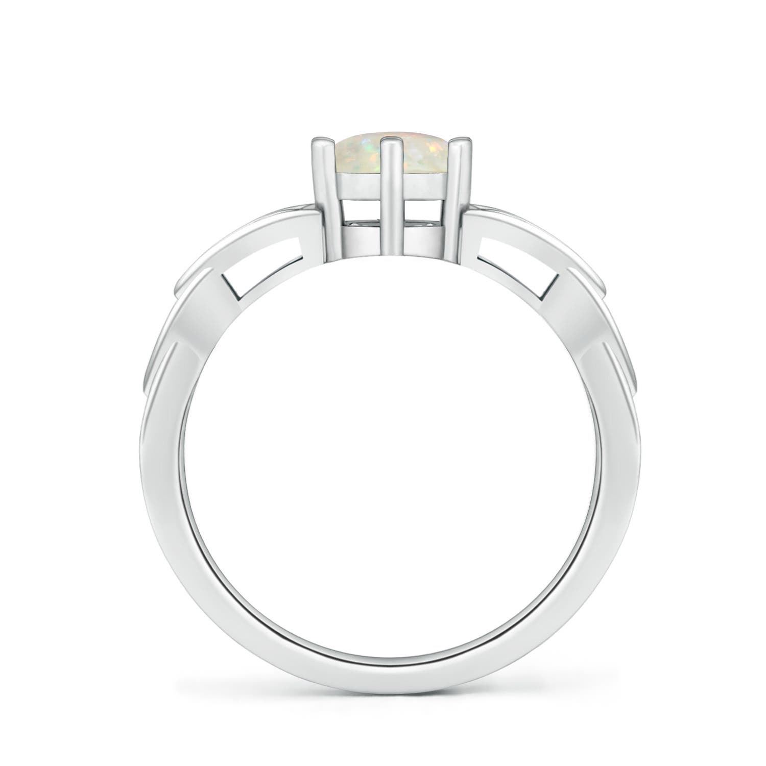 AAA - Opal / 0.5 CT / 14 KT White Gold