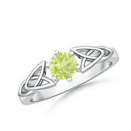 Solitaire White Gold Peridot Rings
