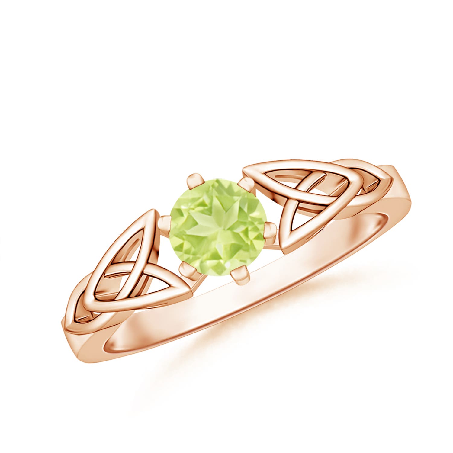 A - Peridot / 0.55 CT / 14 KT Rose Gold