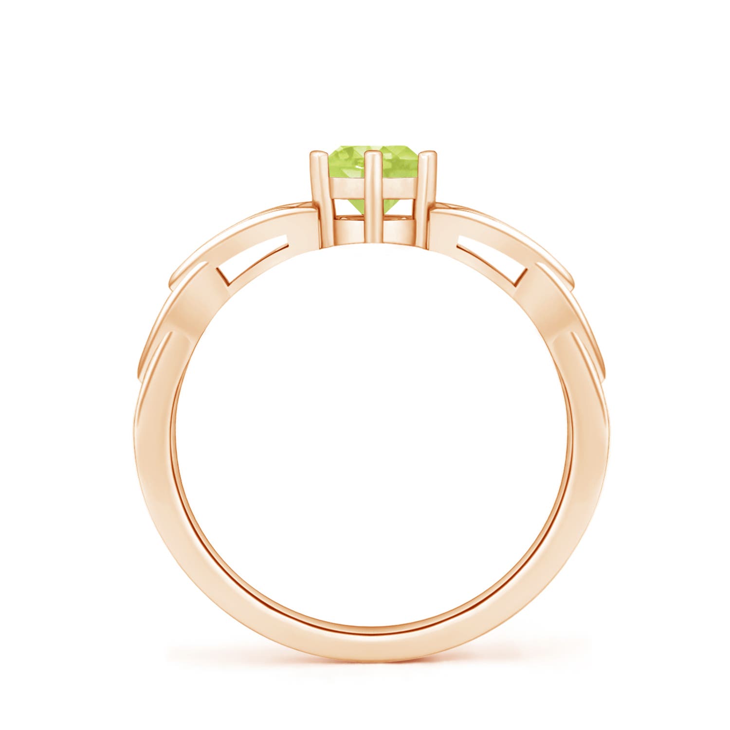 A - Peridot / 0.55 CT / 14 KT Rose Gold