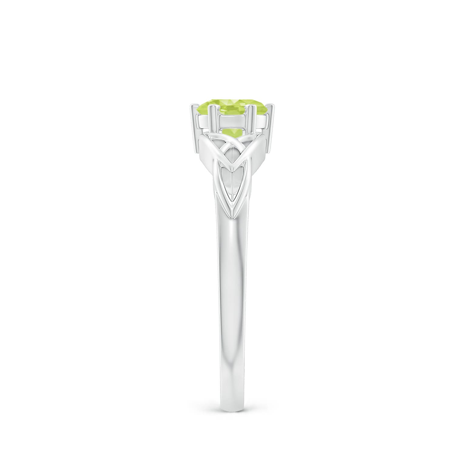 A - Peridot / 0.55 CT / 14 KT White Gold