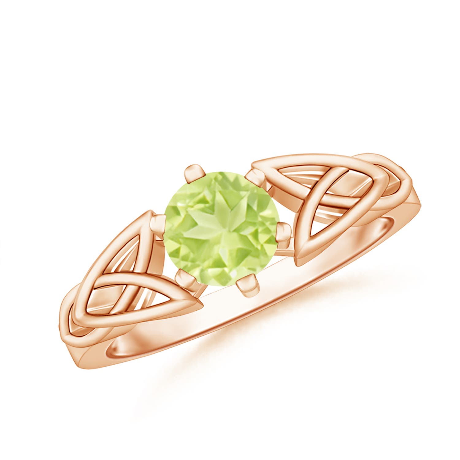 A - Peridot / 0.95 CT / 14 KT Rose Gold