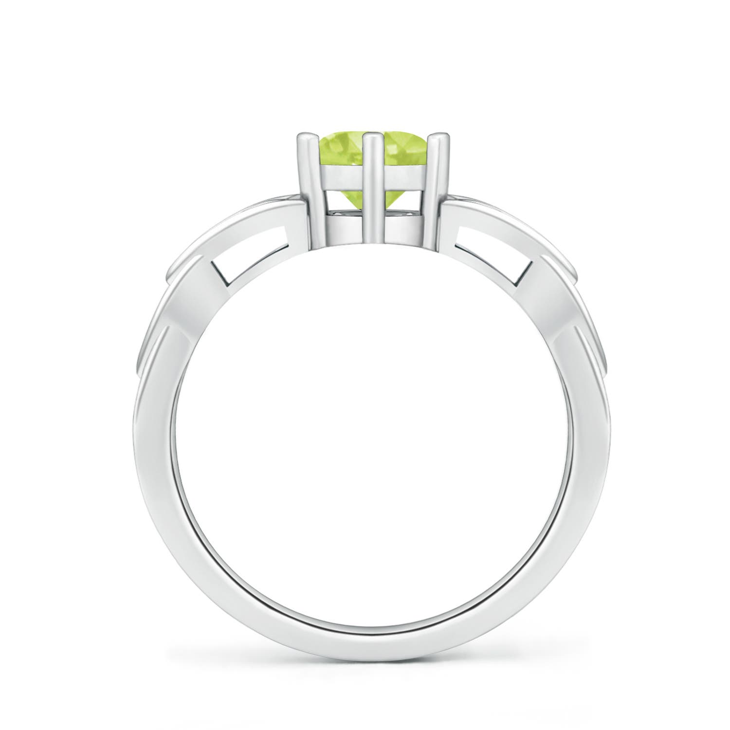 A - Peridot / 0.95 CT / 14 KT White Gold