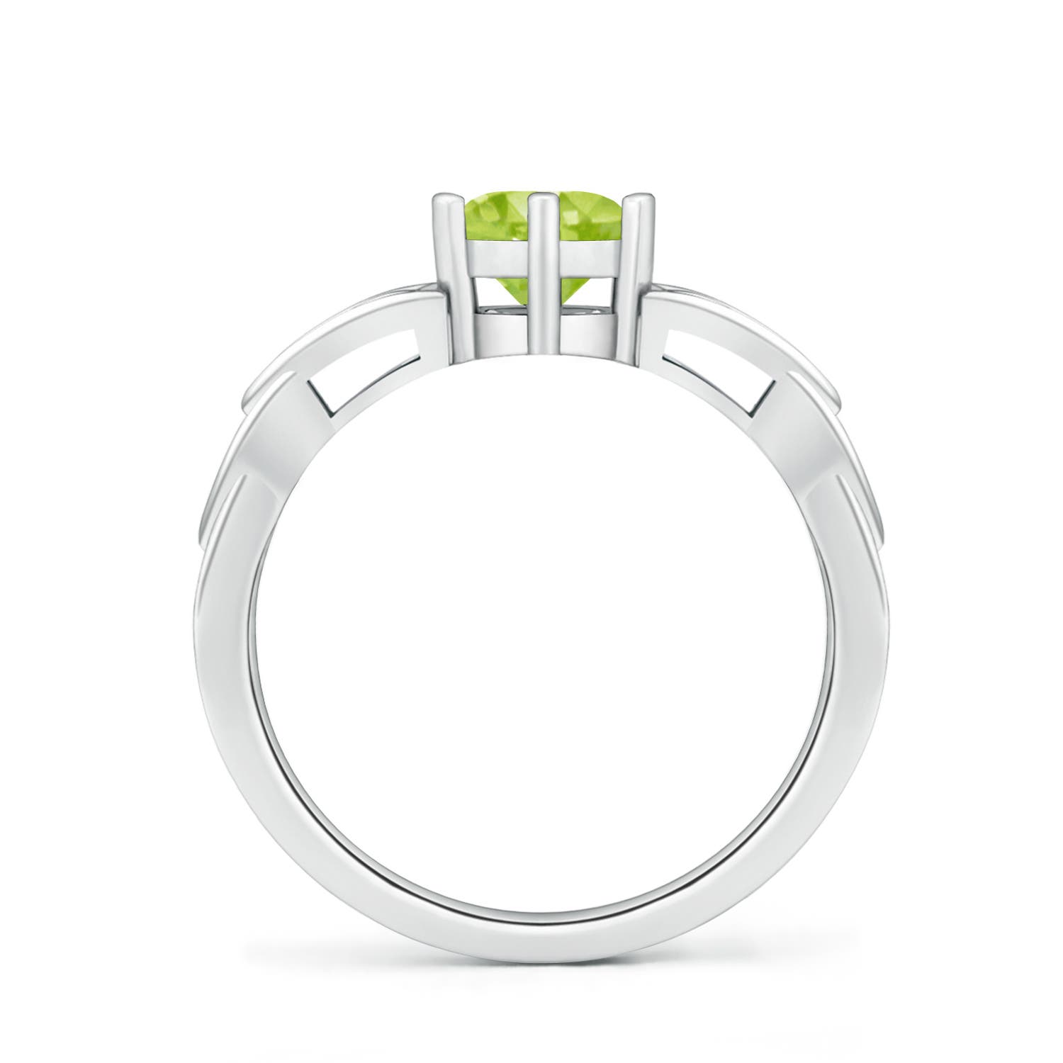 AA - Peridot / 0.95 CT / 14 KT White Gold