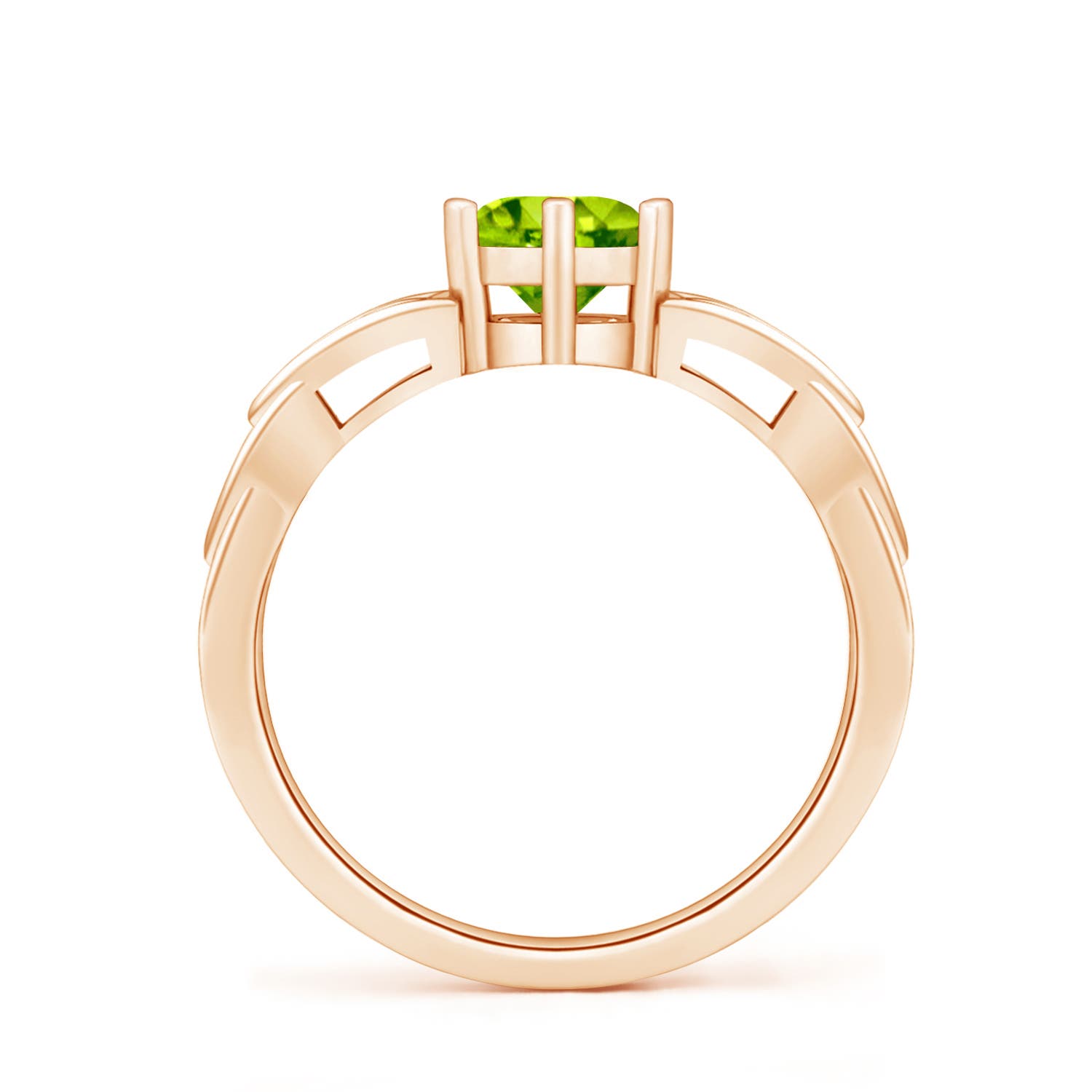 AAA - Peridot / 0.95 CT / 14 KT Rose Gold