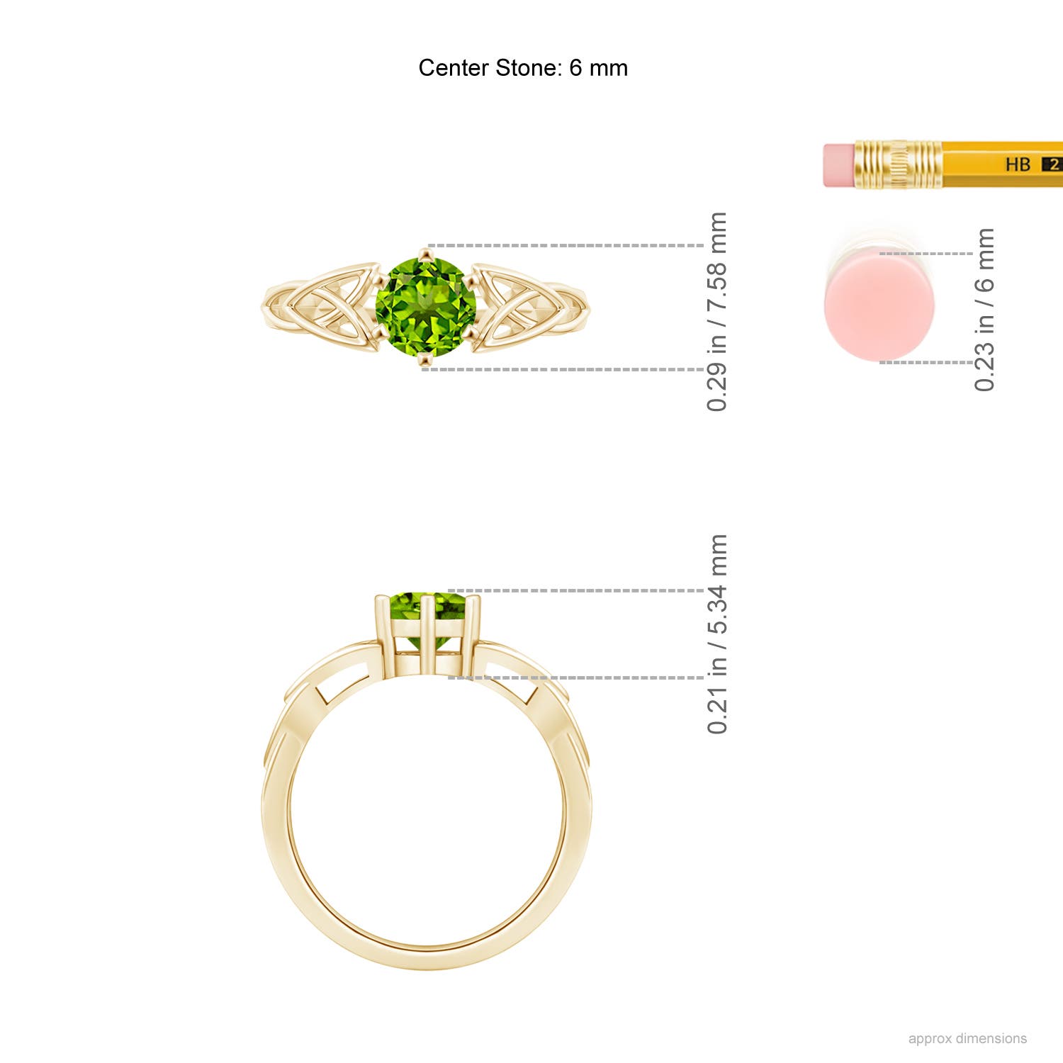 AAAA - Peridot / 0.95 CT / 14 KT Yellow Gold