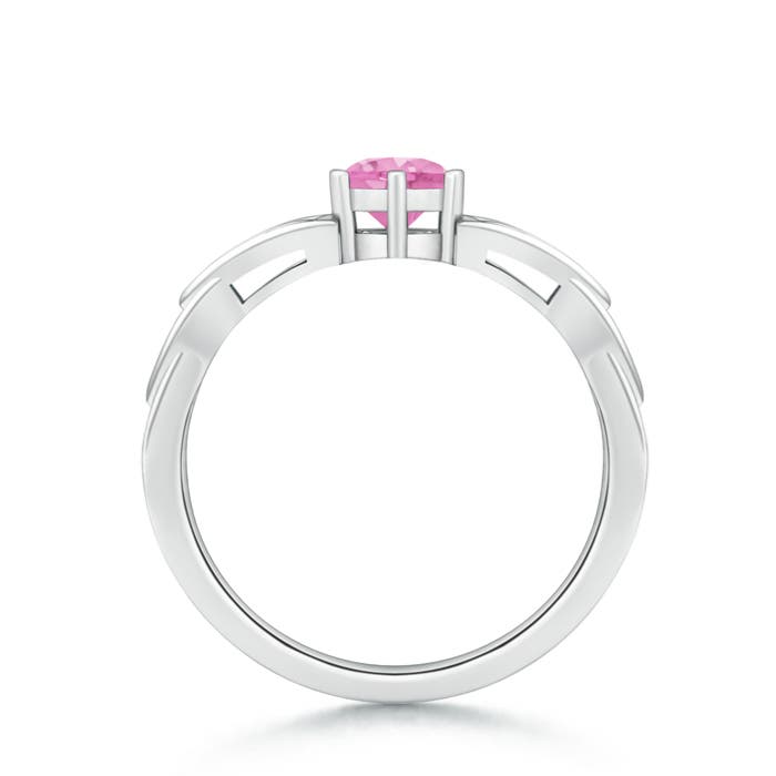 A - Pink Sapphire / 0.6 CT / 14 KT White Gold