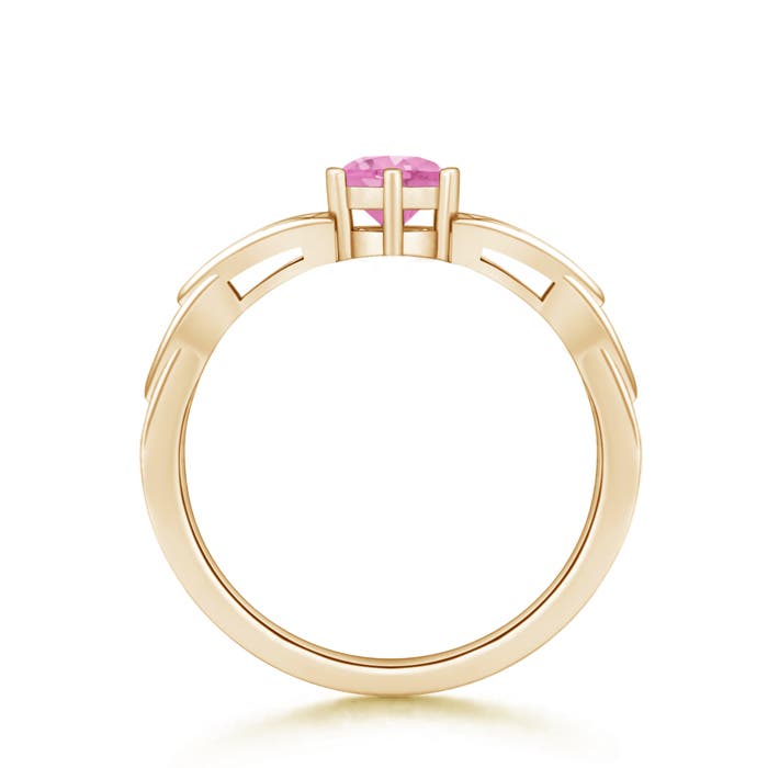 A - Pink Sapphire / 0.6 CT / 14 KT Yellow Gold