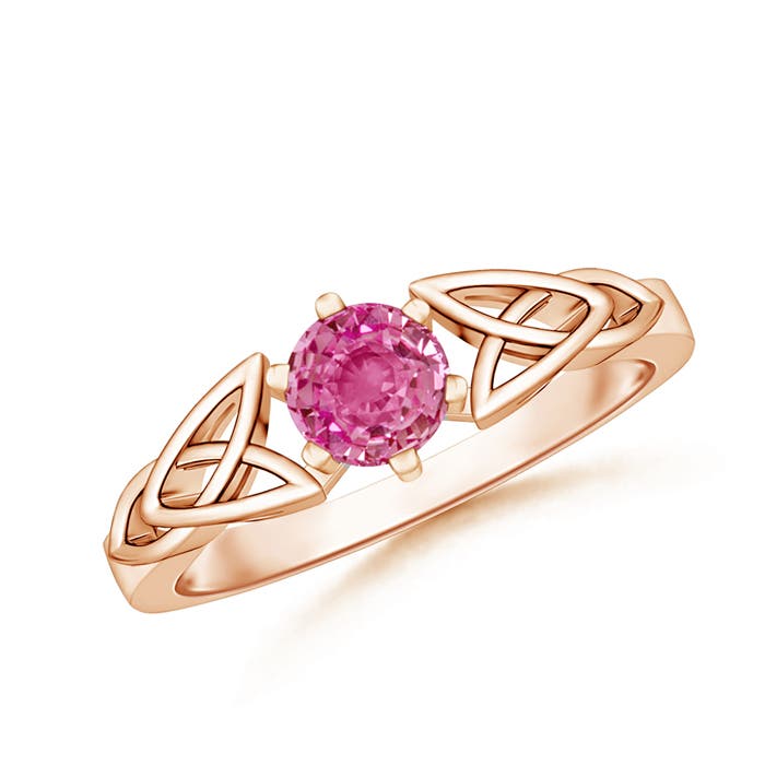 AAA - Pink Sapphire / 0.6 CT / 14 KT Rose Gold