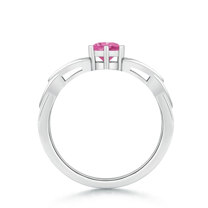 AAA - Pink Sapphire / 0.6 CT / 14 KT White Gold