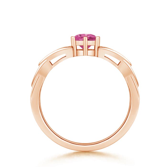 AAAA - Pink Sapphire / 0.6 CT / 14 KT Rose Gold