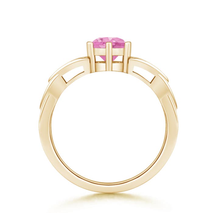 A - Pink Sapphire / 1 CT / 14 KT Yellow Gold