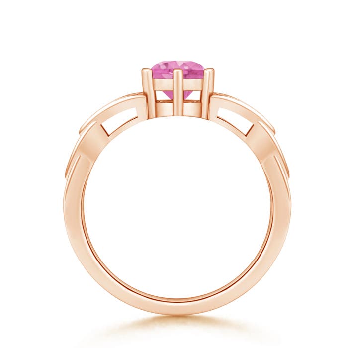 AA - Pink Sapphire / 1 CT / 14 KT Rose Gold