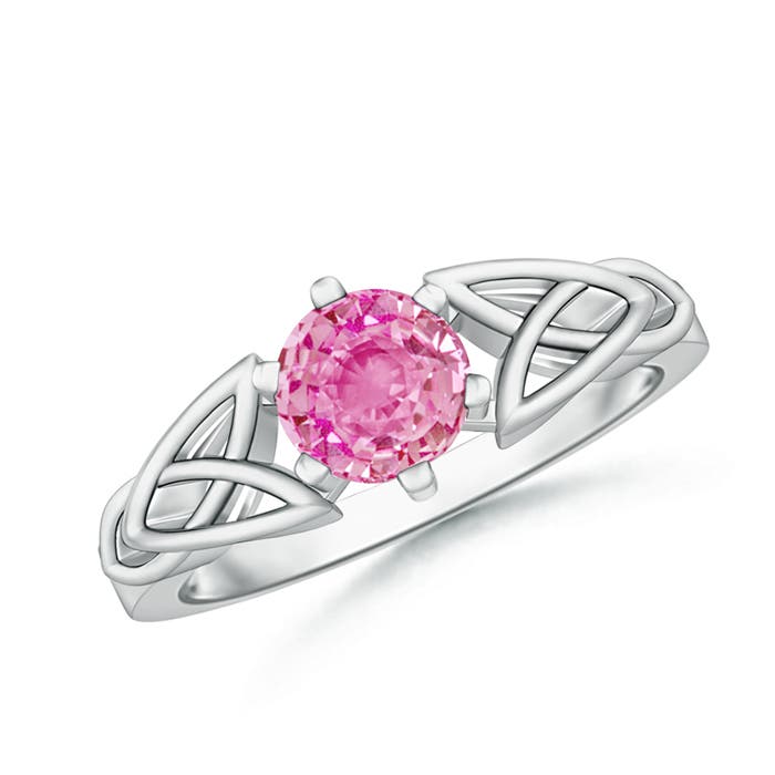 AA - Pink Sapphire / 1 CT / 14 KT White Gold