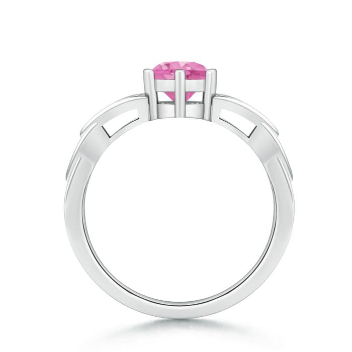 AA - Pink Sapphire / 1 CT / 14 KT White Gold