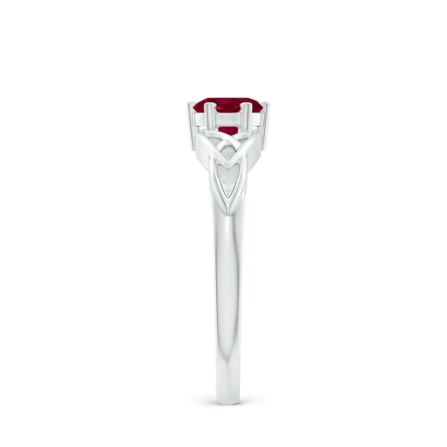 A - Ruby / 0.6 CT / 14 KT White Gold