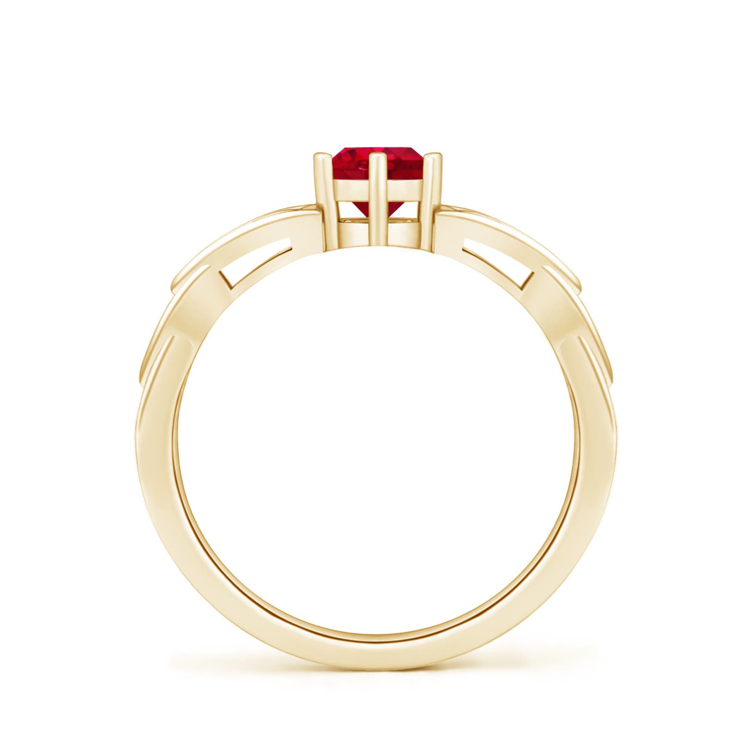 AAA - Ruby / 0.6 CT / 14 KT Yellow Gold