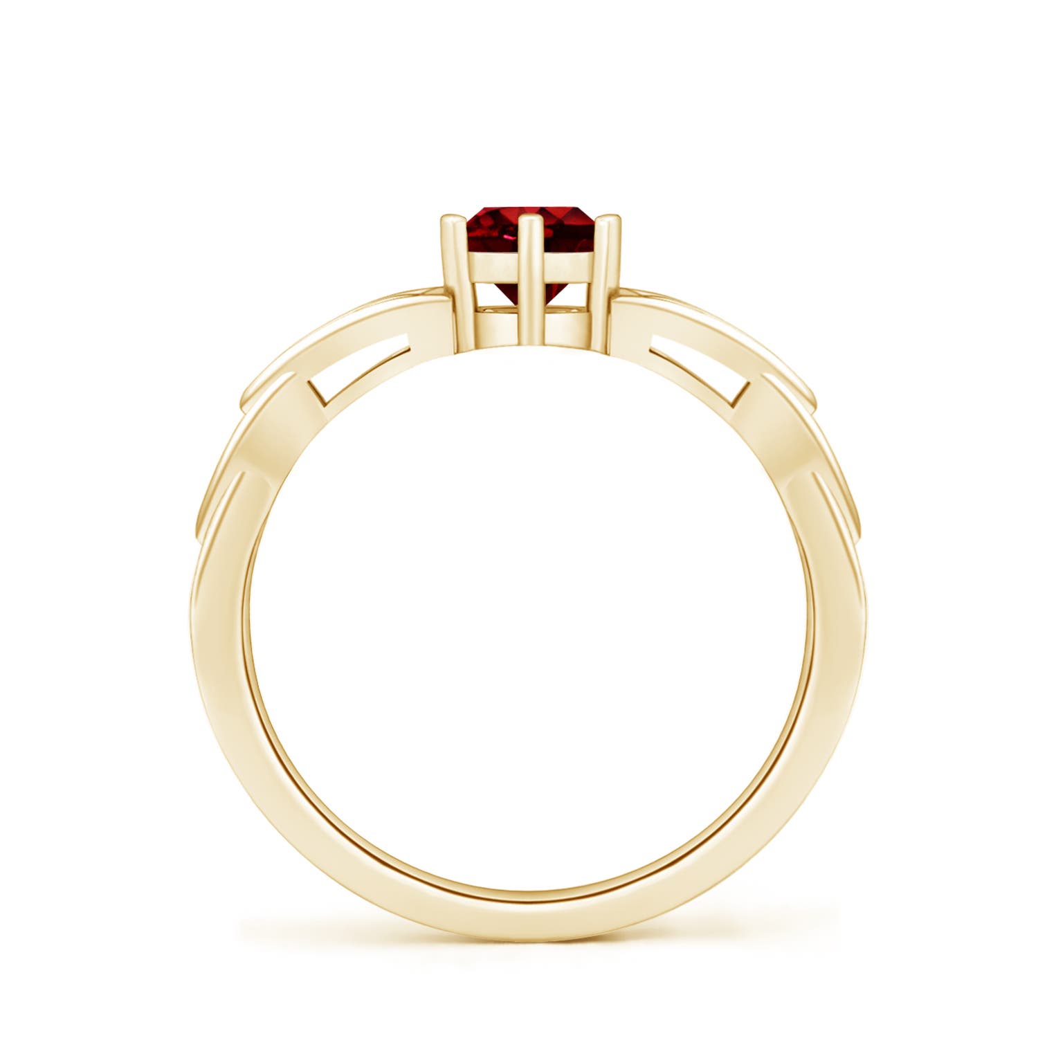 AAAA - Ruby / 0.6 CT / 14 KT Yellow Gold