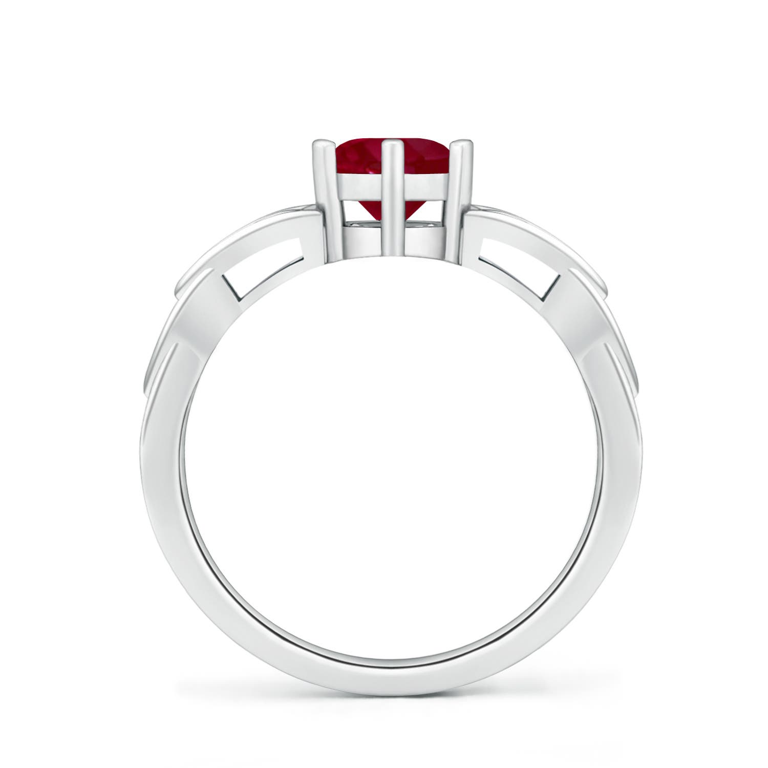 AA - Ruby / 1 CT / 14 KT White Gold