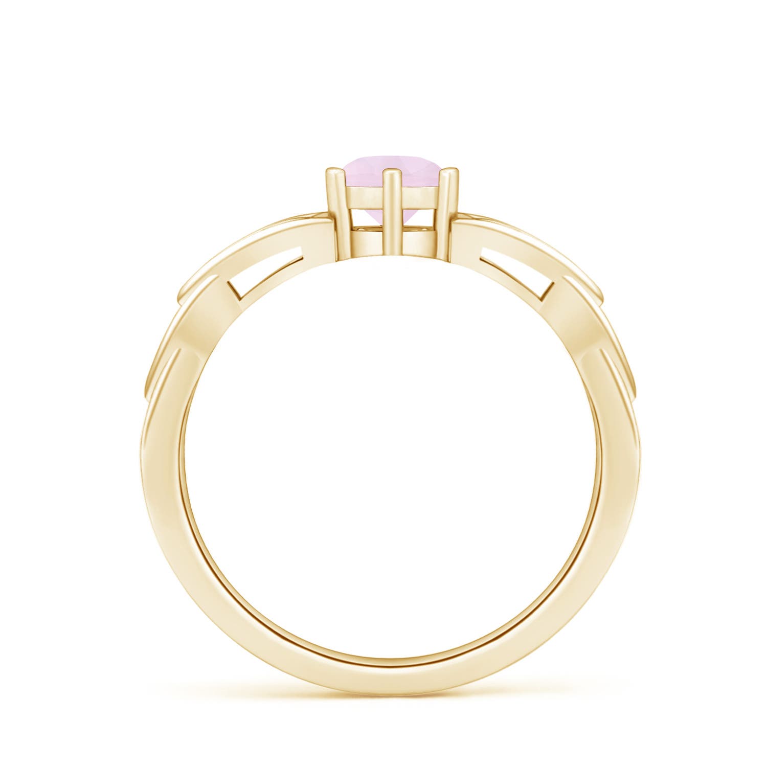 AA - Rose Quartz / 0.5 CT / 14 KT Yellow Gold