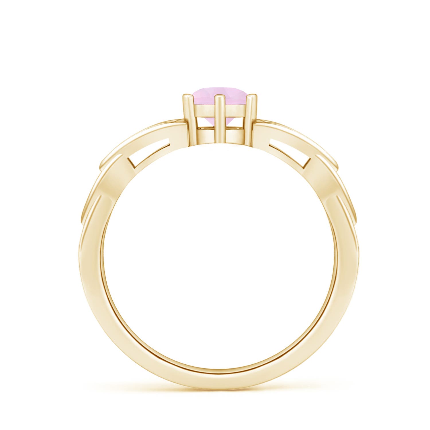 AAA - Rose Quartz / 0.5 CT / 14 KT Yellow Gold