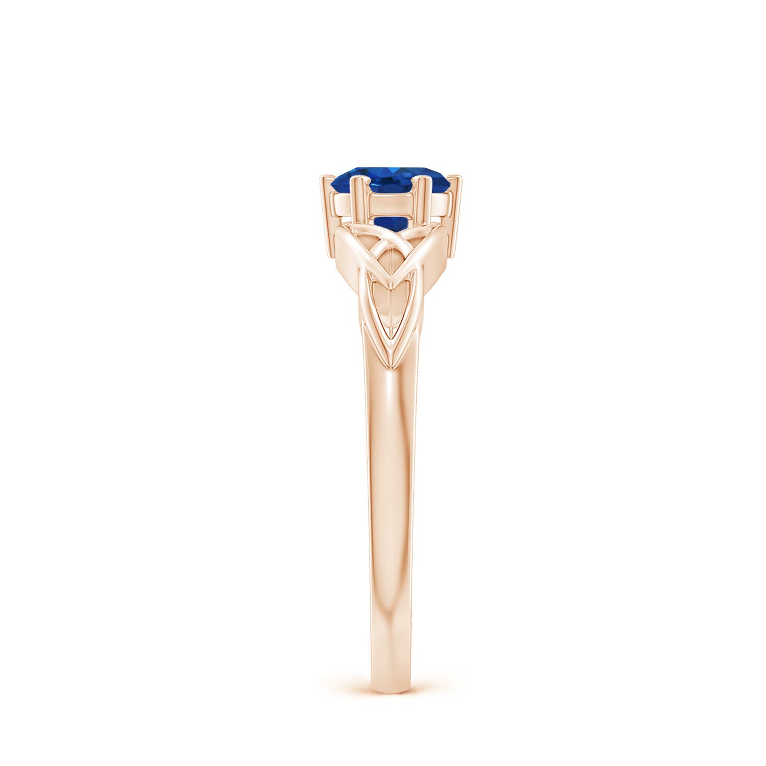 AAA - Blue Sapphire / 0.6 CT / 14 KT Rose Gold