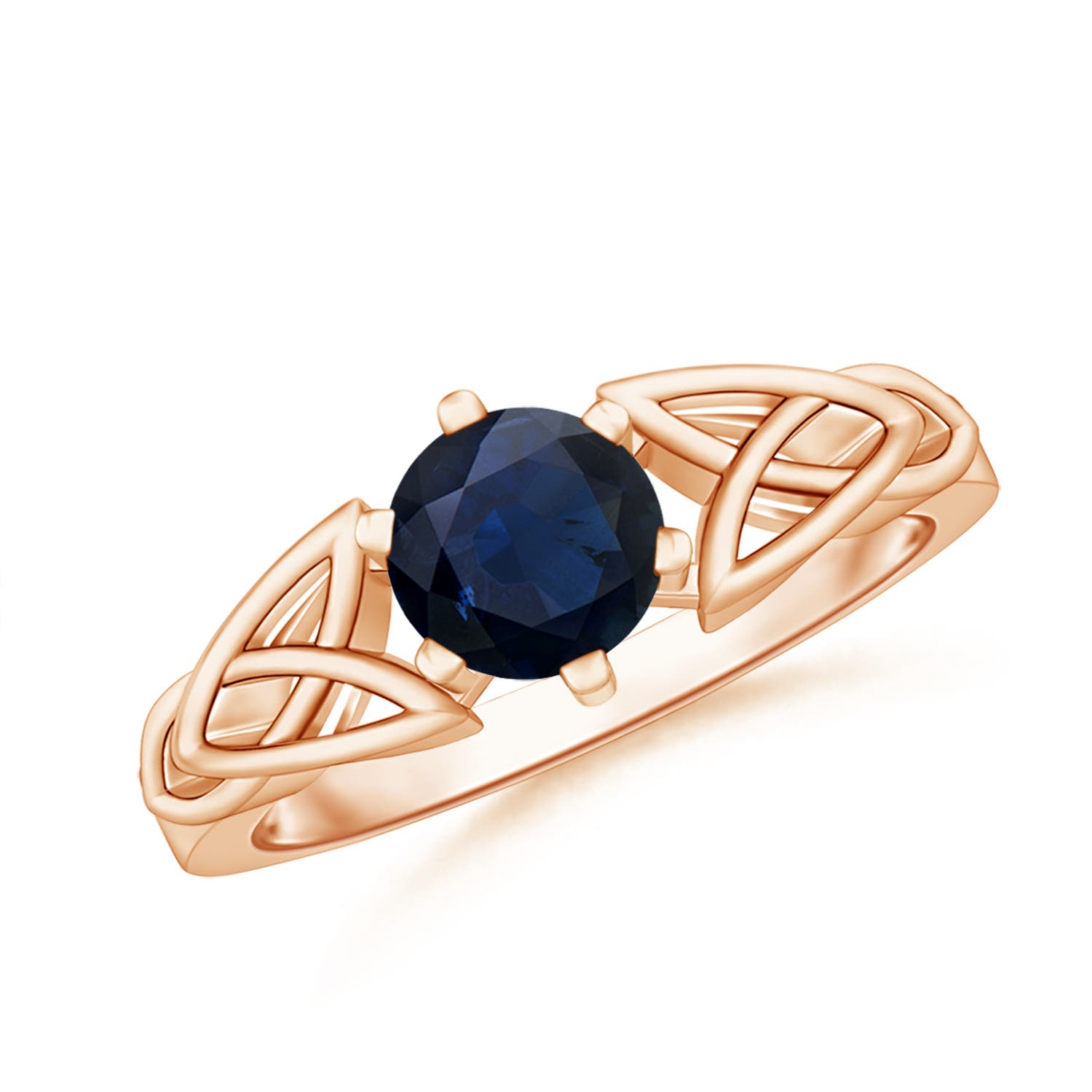 A - Blue Sapphire / 1 CT / 14 KT Rose Gold