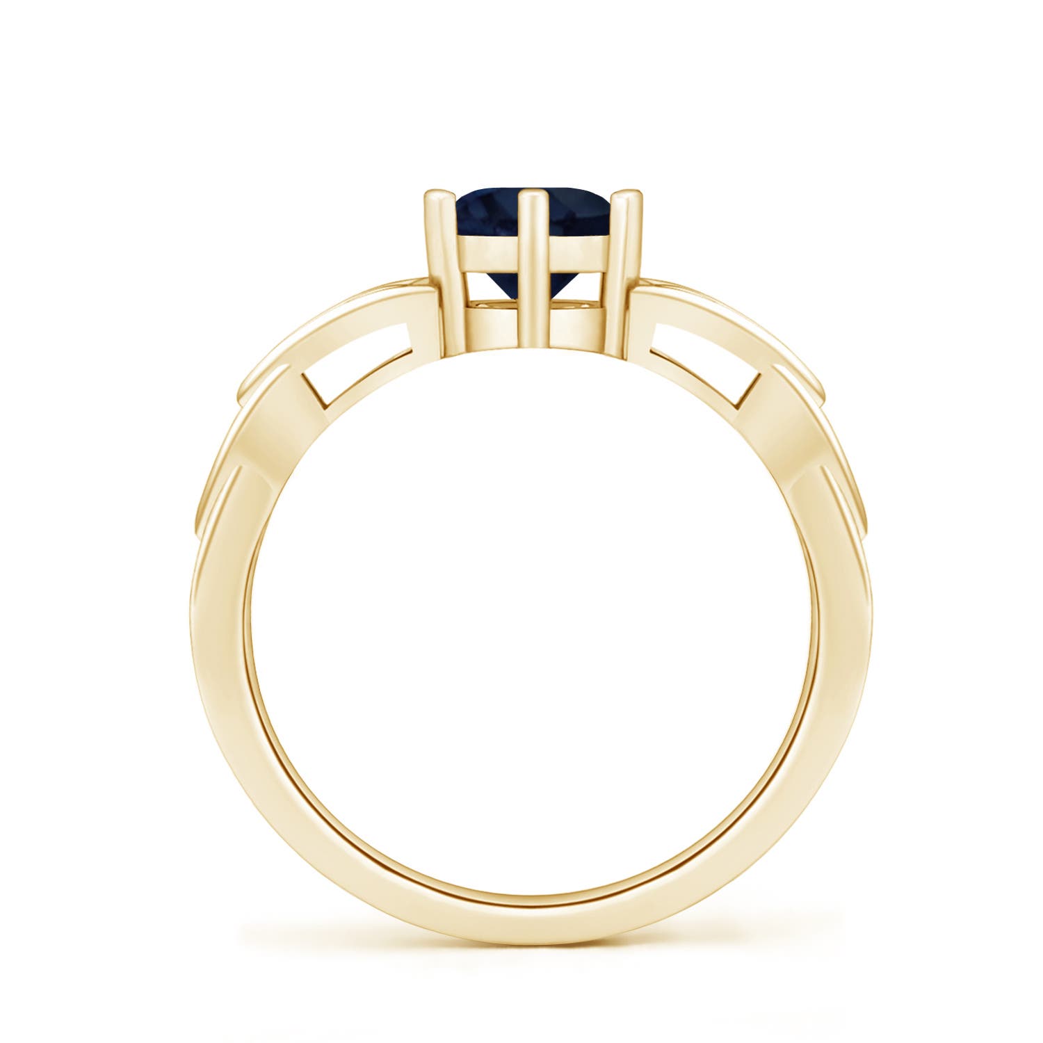 A - Blue Sapphire / 1 CT / 14 KT Yellow Gold