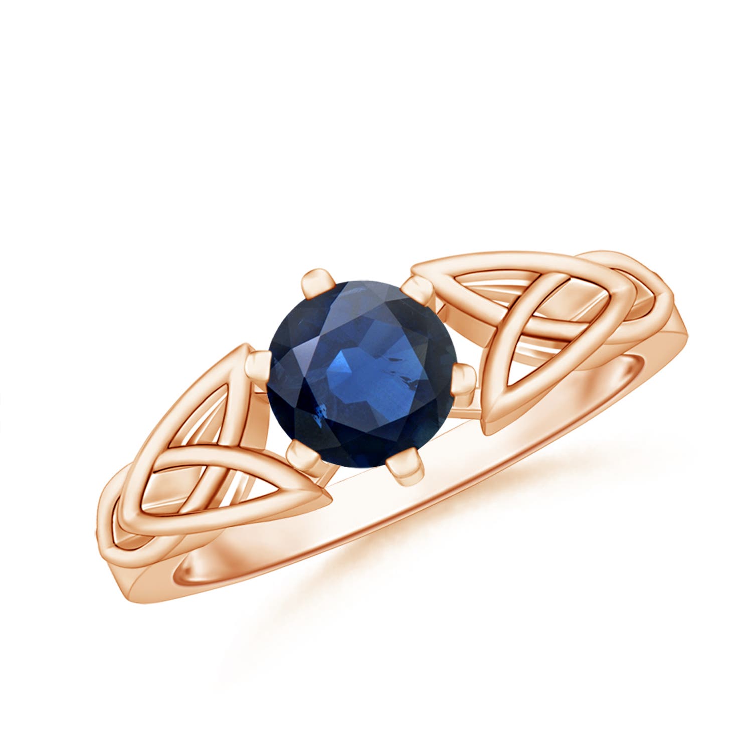 AA - Blue Sapphire / 1 CT / 14 KT Rose Gold