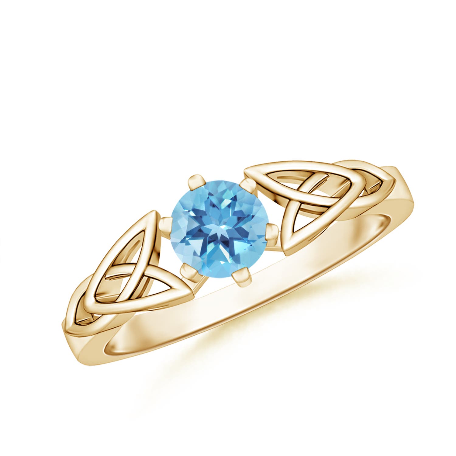 A - Swiss Blue Topaz / 0.6 CT / 14 KT Yellow Gold