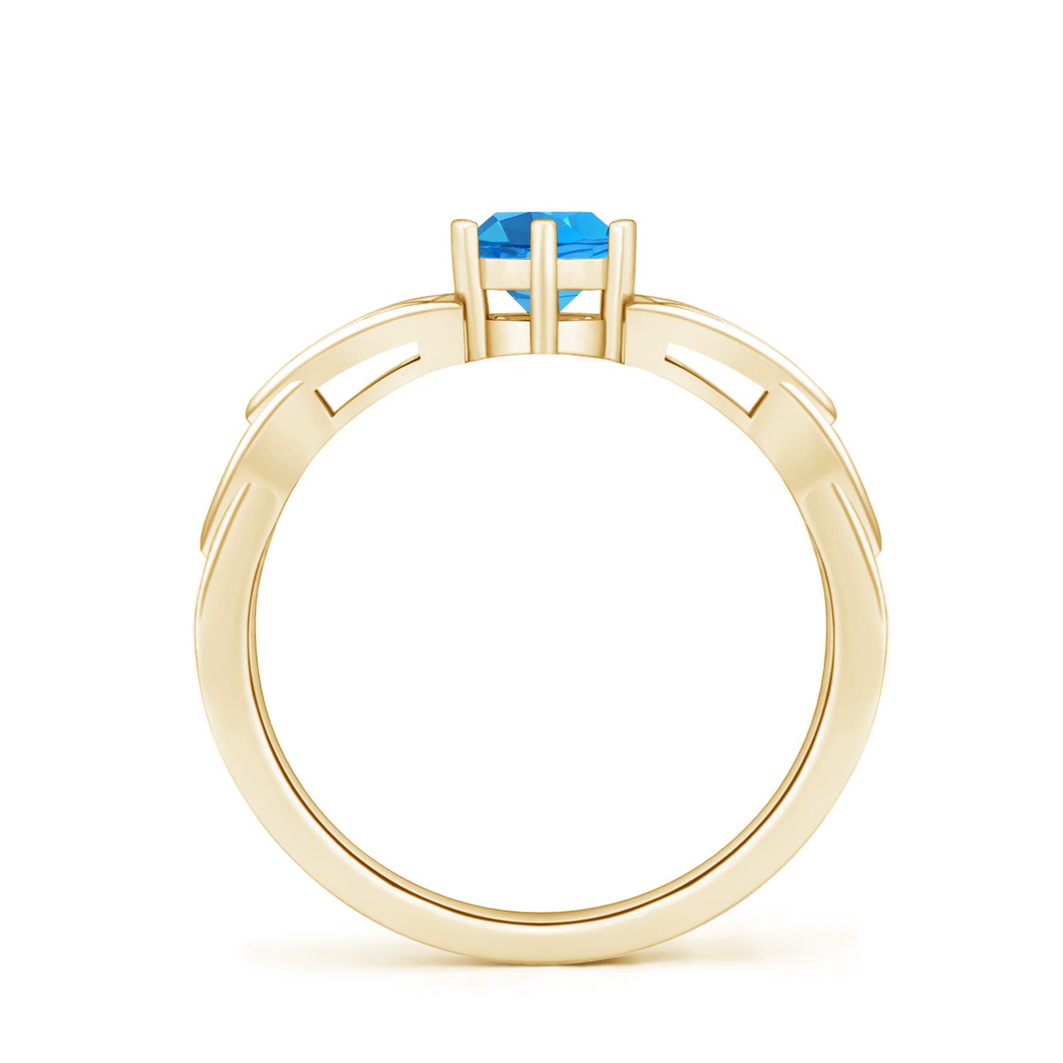 AAAA - Swiss Blue Topaz / 0.6 CT / 14 KT Yellow Gold