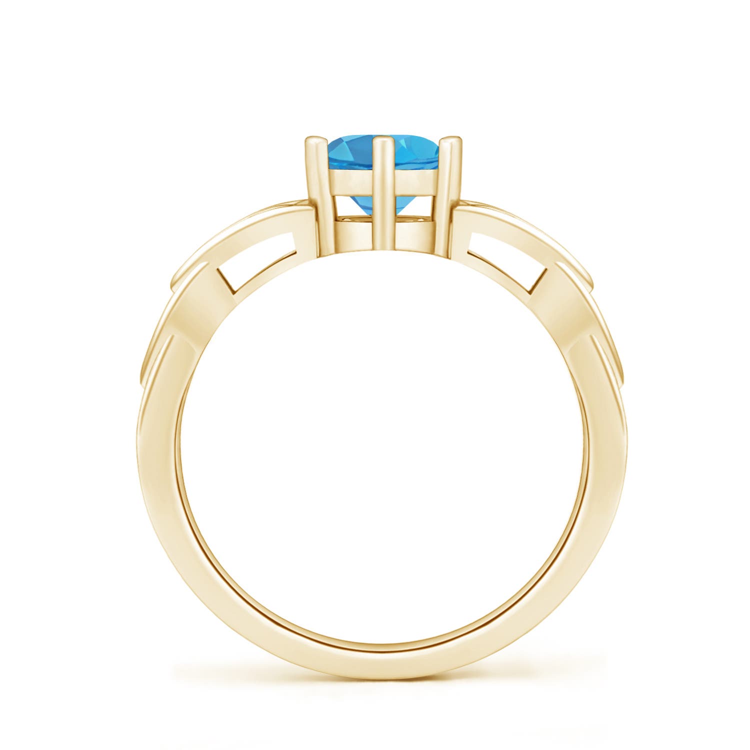 AA - Swiss Blue Topaz / 0.95 CT / 14 KT Yellow Gold