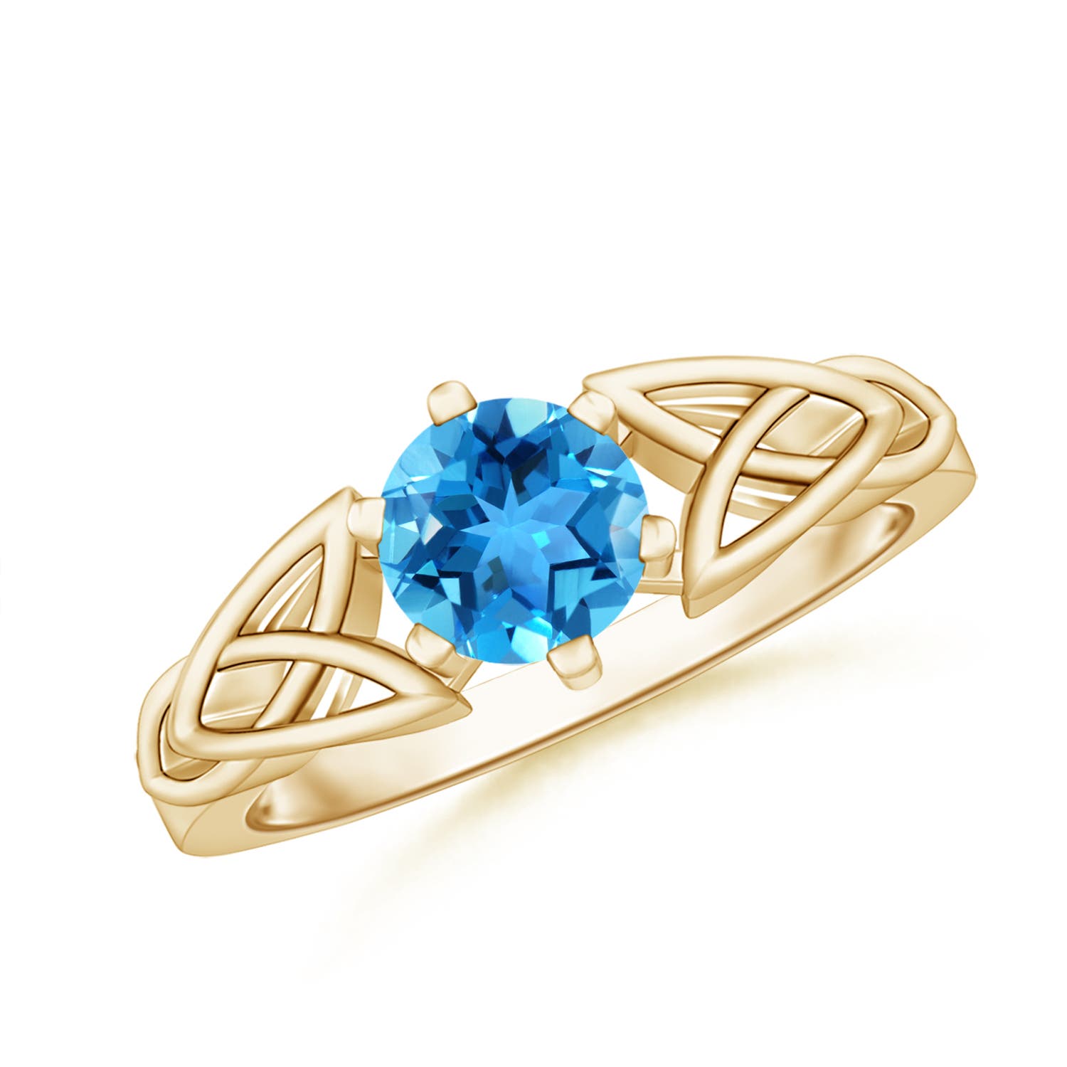 AAA - Swiss Blue Topaz / 0.95 CT / 14 KT Yellow Gold