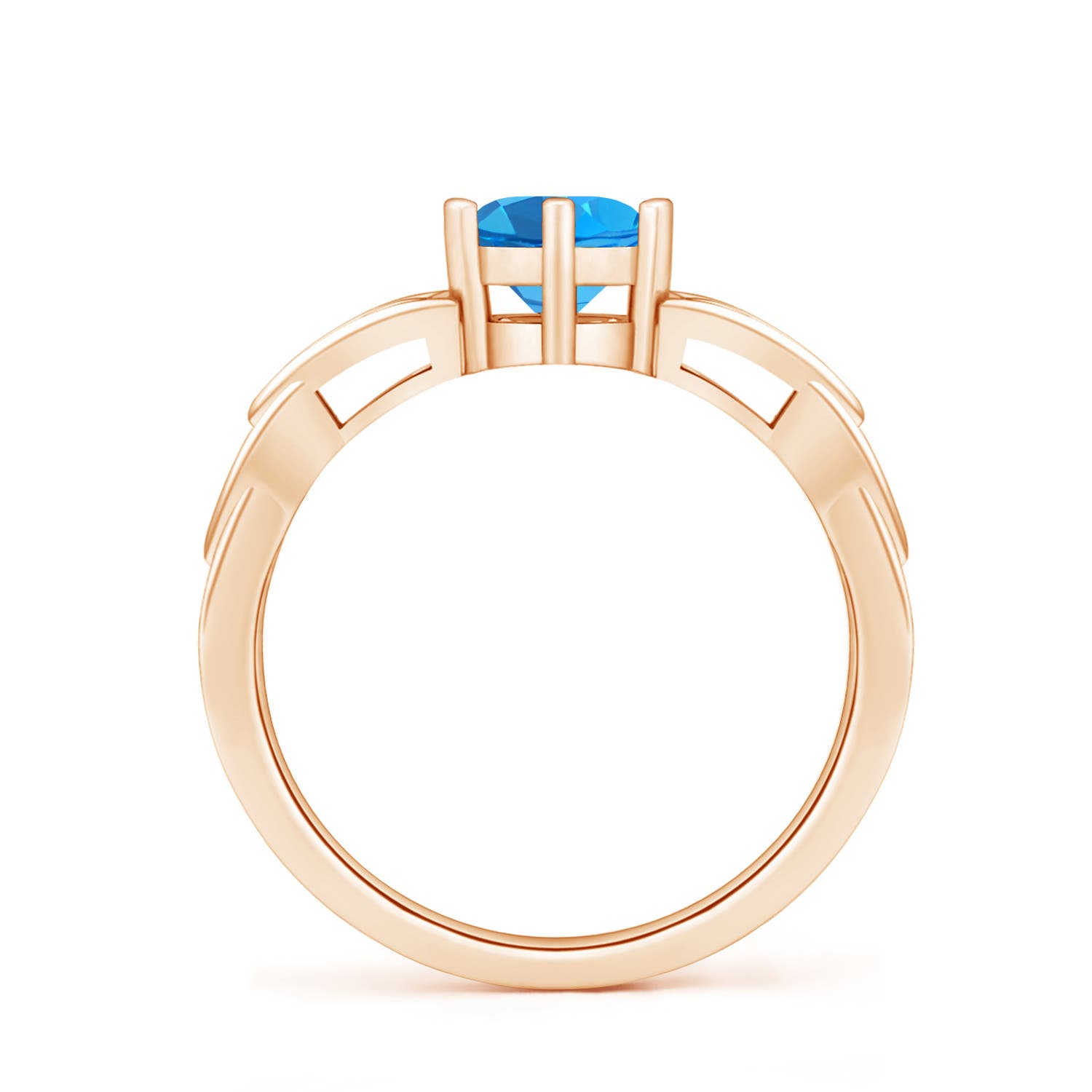 AAAA - Swiss Blue Topaz / 0.95 CT / 14 KT Rose Gold