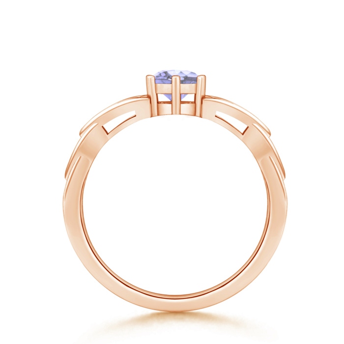 5mm A Solitaire Round Tanzanite Celtic Knot Ring in 9K Rose Gold product image