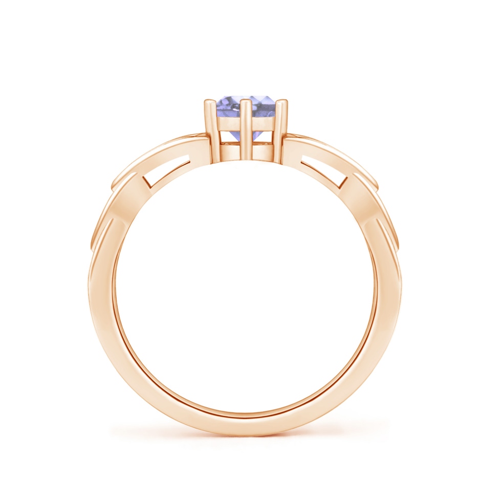 5mm A Solitaire Round Tanzanite Celtic Knot Ring in Rose Gold side-1