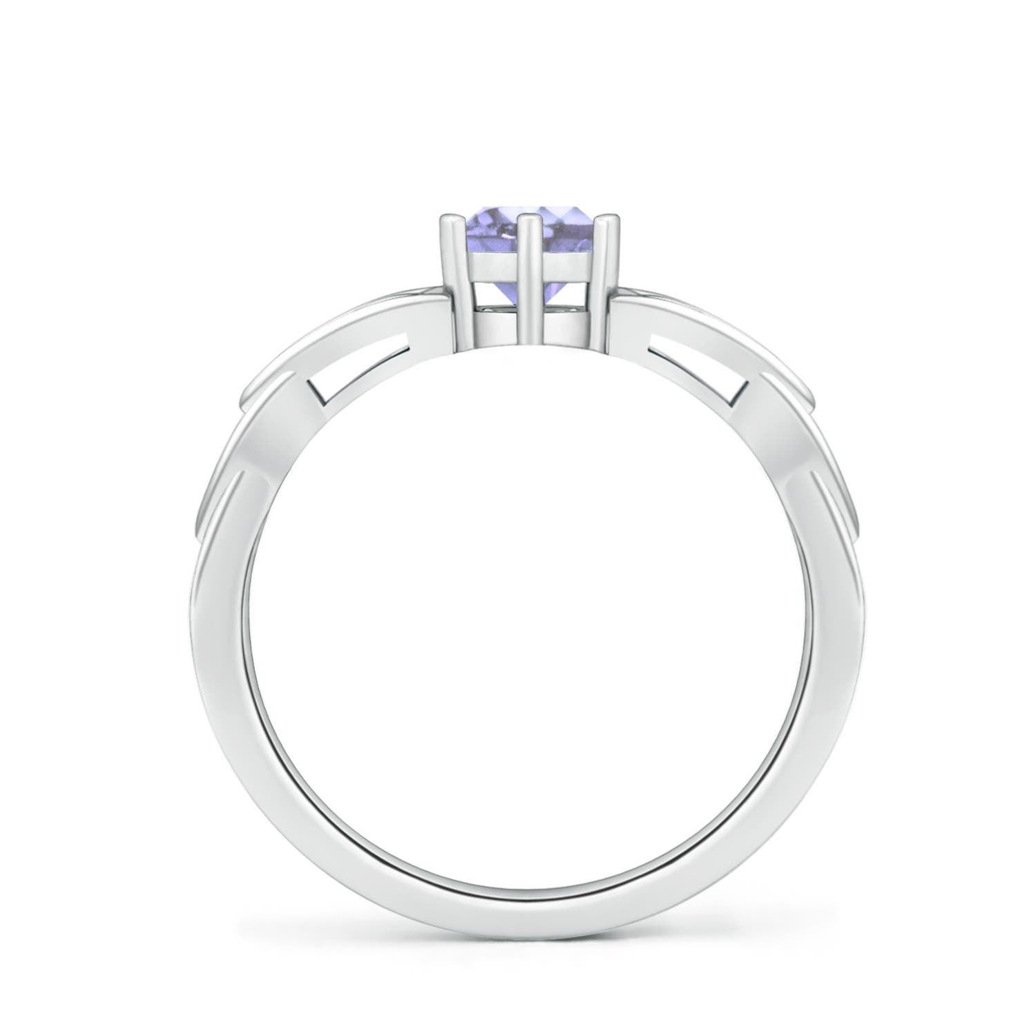 A - Tanzanite / 0.5 CT / 14 KT White Gold