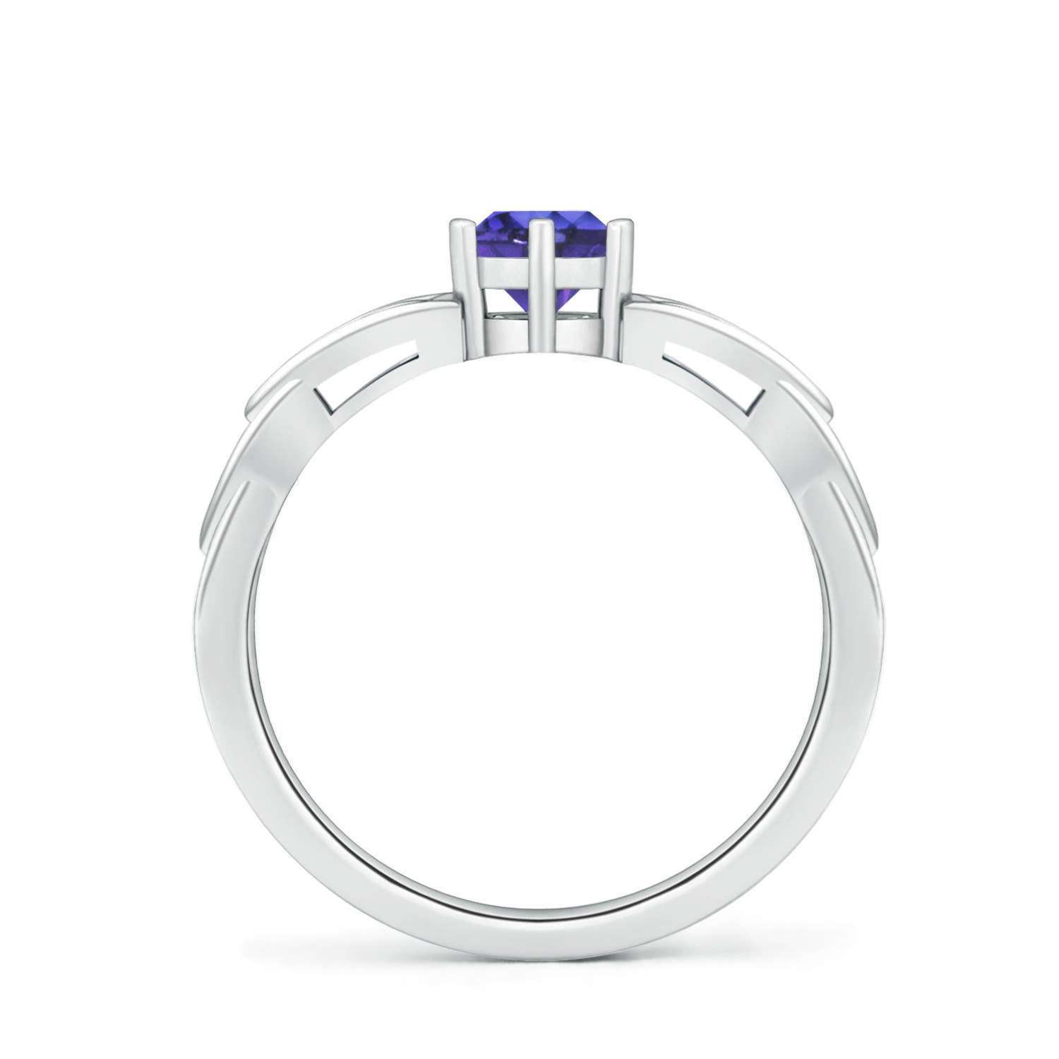 AAA - Tanzanite / 0.5 CT / 14 KT White Gold