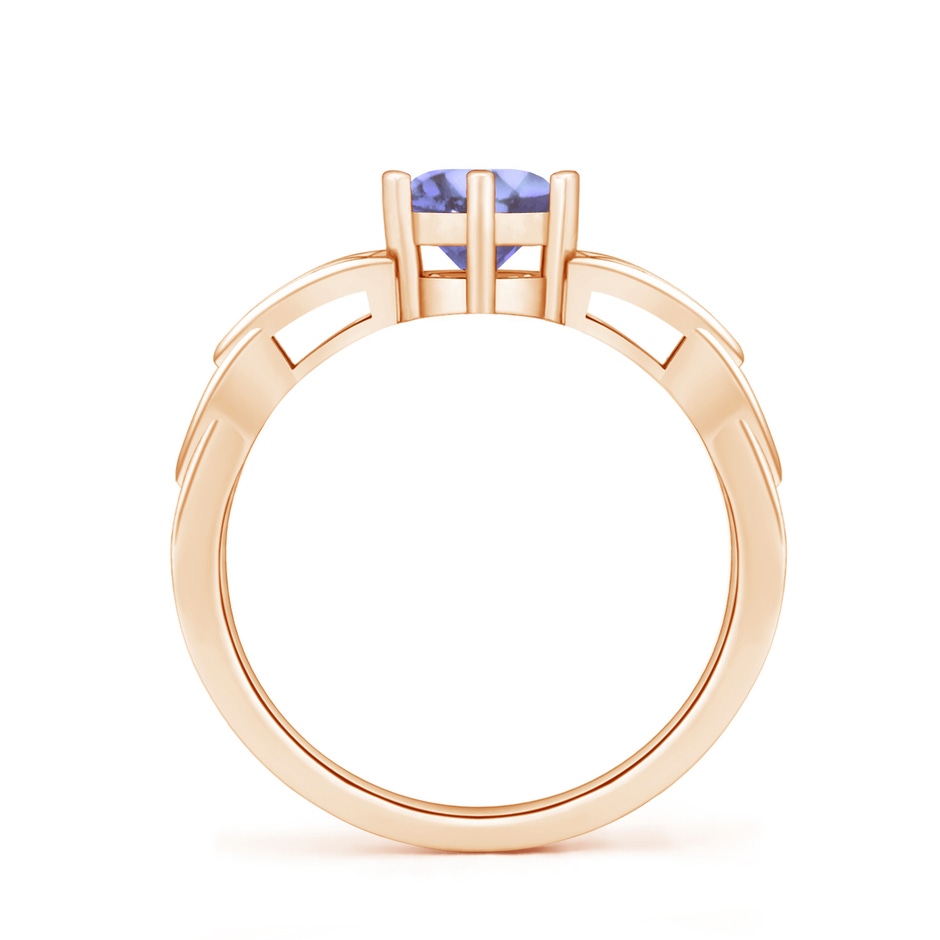 6mm A Solitaire Round Tanzanite Celtic Knot Ring in Rose Gold side-1